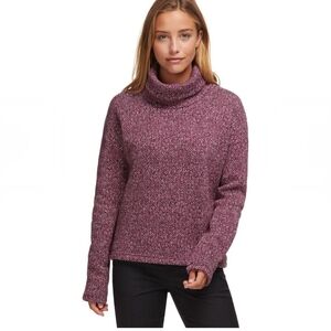 Columbia Chillin Fleece Cowl Neck Pullover Sweater Burgundy XL